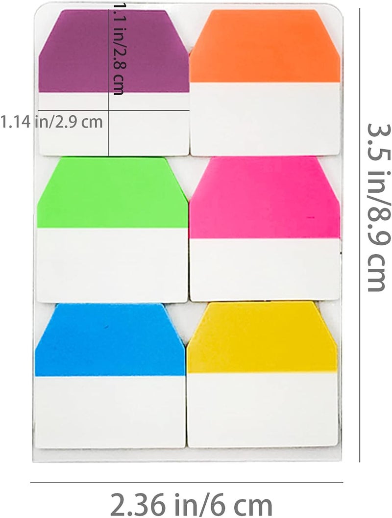 VANRA 1200 Pieces Sticky Index Tabs 1 Inch File Tabs Page Markers Flags Colored Page Notes Sticker Writable Labels for Bookmarks, Classify Files, 10 Sets - Image 2